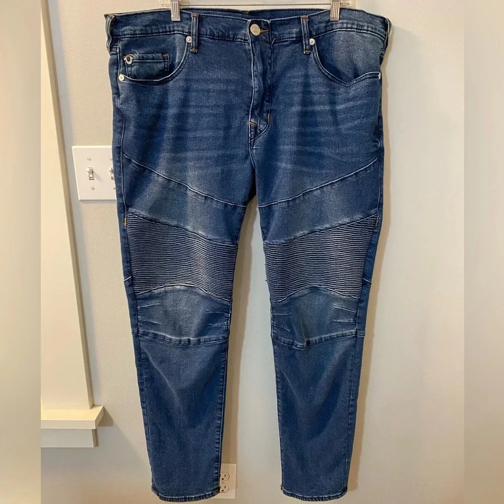 True Religion Rocco Moto Relaxed Skinny blue size 40.